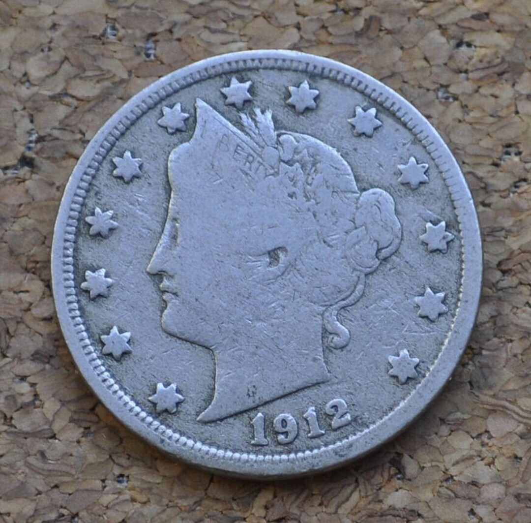 1912 Liberty Head Nickel 1912 V Nickel VG very Good Etsy