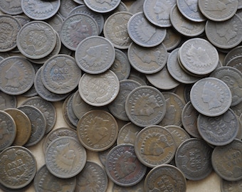 Indian Head Pennies Authentic - Lot of 10, Roll of 50, 1880s-1900s - Circulated Grades lots or Cull options