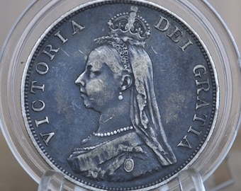 1889年大英帝国ジュベリーヘッドビクトリア女王 ダブルフローリン銀貨 イギリス ダブルフローリン銀貨(ヴィクトリア女王ジュビリー