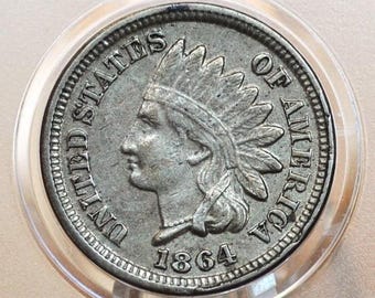 1864 Cupronickel Indian Head Penny - Choose by Grade - Good Early Date - Civil War Era - 1864 Copper Nickel Variety 1864
