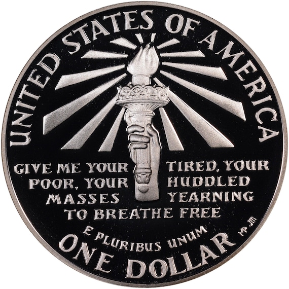 1986-S 米国記念銀貨 エリス島リバティドル サンフランシスコ - Etsy 日本
