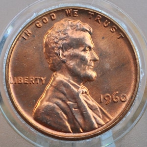1960 P,D Lincoln Memorial Penny - BU - Philadelphia, Denver Mints - Collectible Coin - 1960 P 1960 D Lincoln Cent
