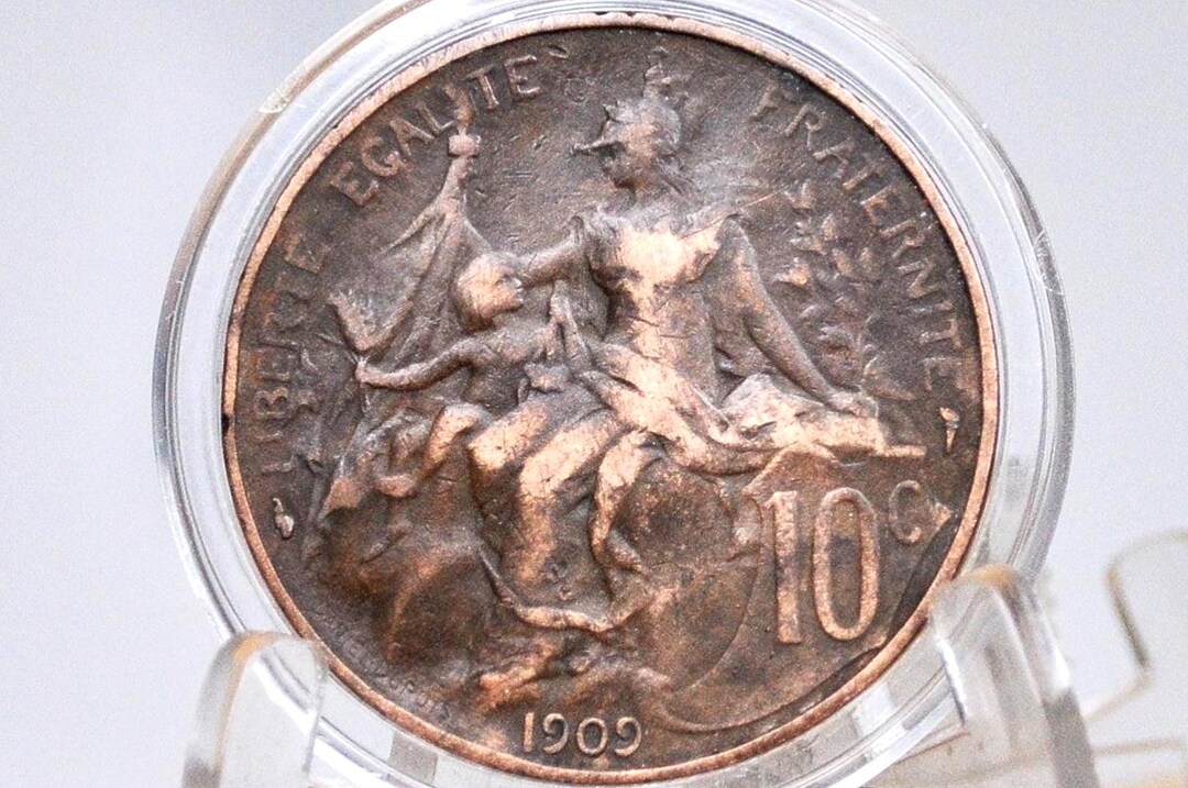 1909-1917年 フランス 10サンチーム硬貨 - 日付で選ぶ、フランスの10