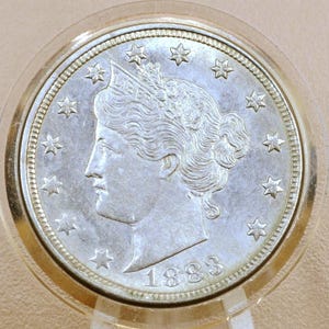 1883 Liberty Head V Nickel - Without Cents - Choose by Grade / Condition - 1883 V Nickel - First Year Produced