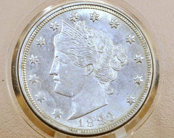 1883 Liberty Head V Nickel - Without Cents - Choose by Grade / Condition - 1883 V Nickel - First Year Produced