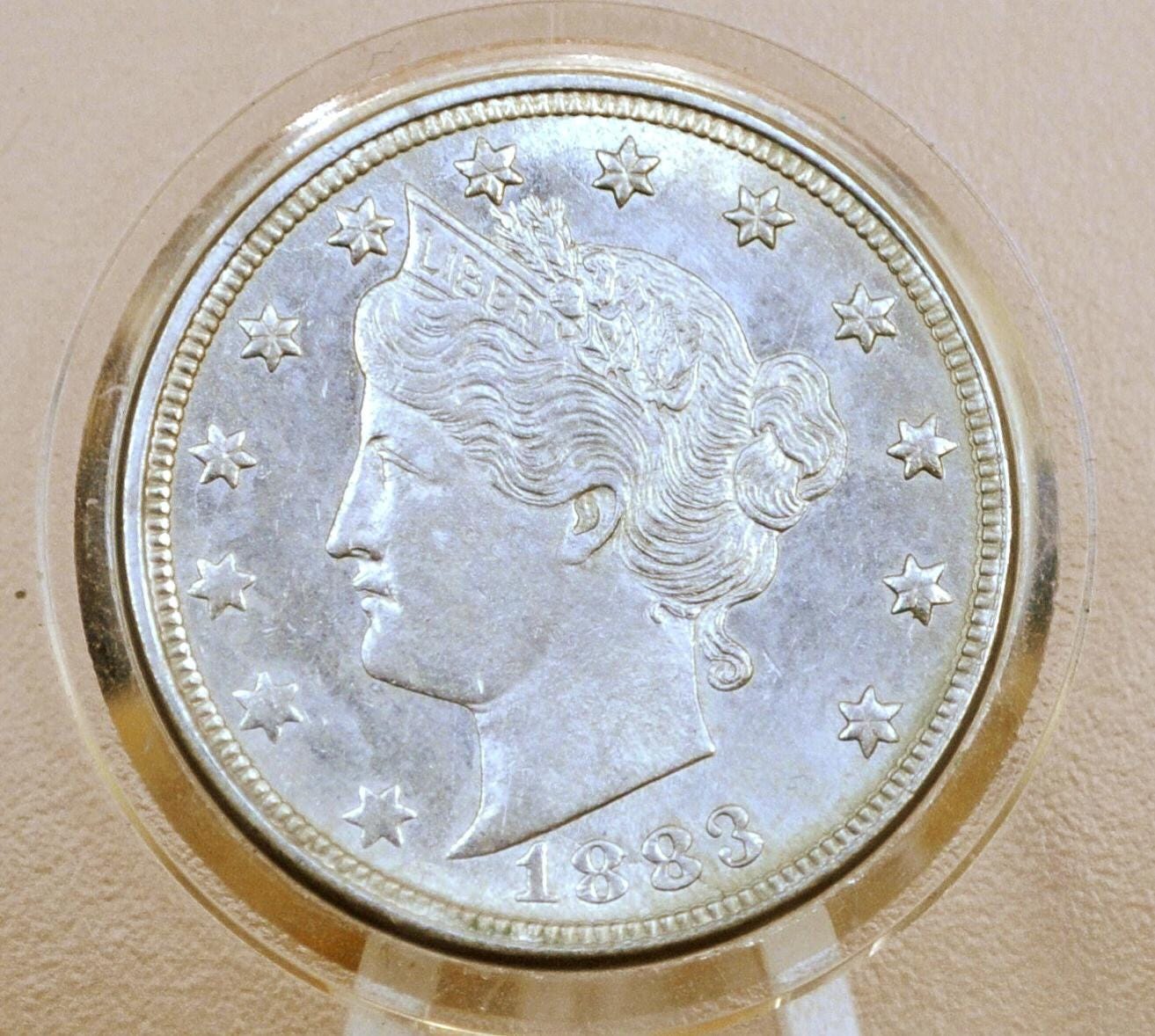 1883年 リバティヘッド V ニッケル - セントなし - グレード/状態から