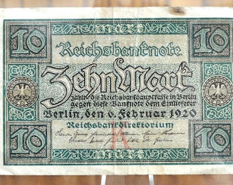 1922 年ドイツ帝国紙幣 10,000 マルク小額紙幣、未流通紙幣 - Etsy 日本