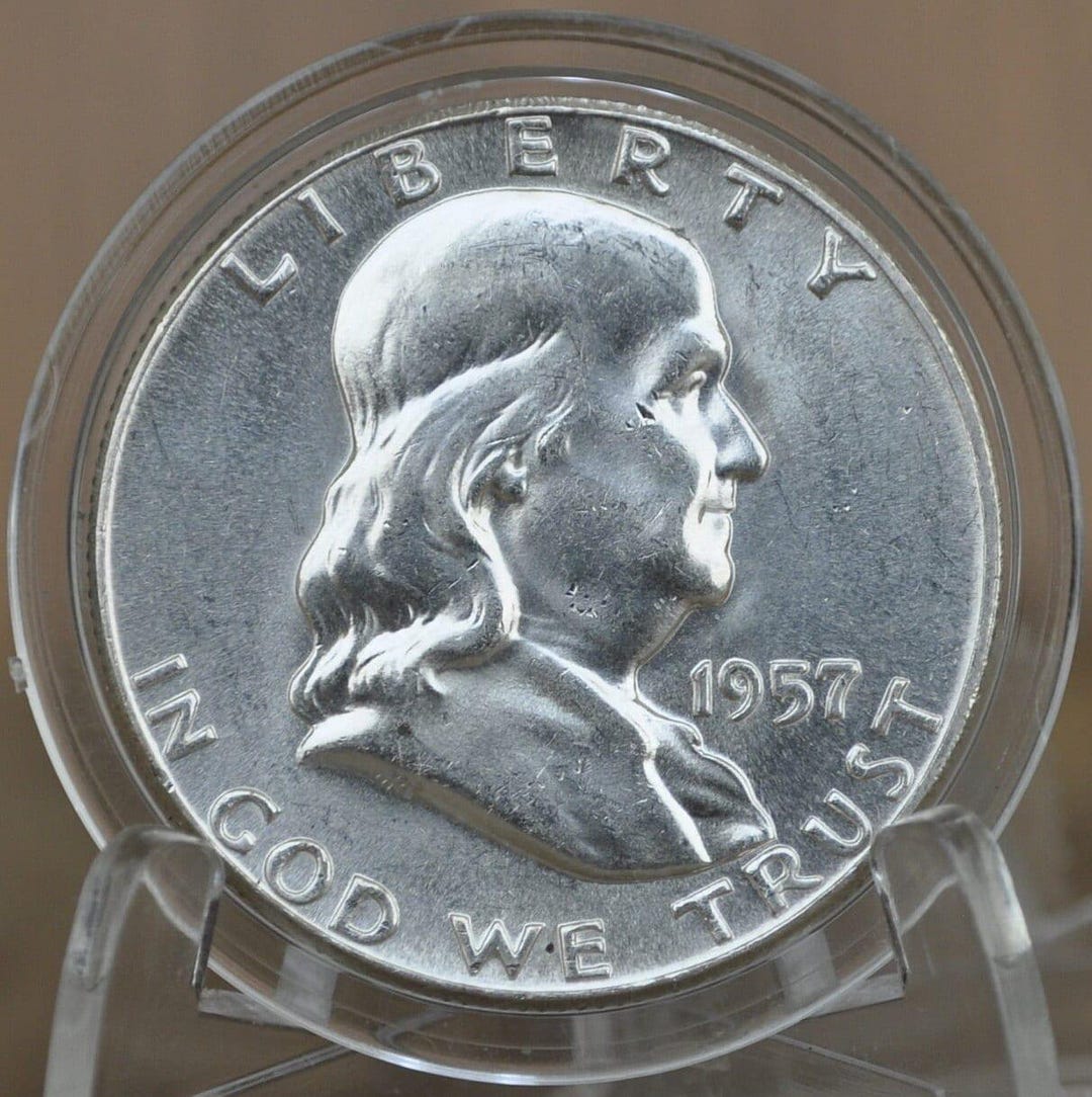 1957年 P&D フランクリン ハーフダラー - Xf-Bu (極美品～未使用