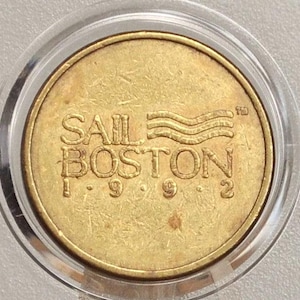 Sail Boston 1992 Massachusetts Bay Transportation Authority - Boston, Massachusetts Transit Token