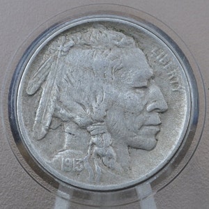 1913 Buffalo Nickel Type 2 - Choose by Grade - First Year Made - Indian Head Nickel 1913 Nickel Type Two