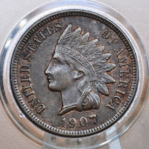 1907 Indian Head Penny - Choose by Grade / Condition - 1907 Indian Head Cent 1907 US 1 Cent