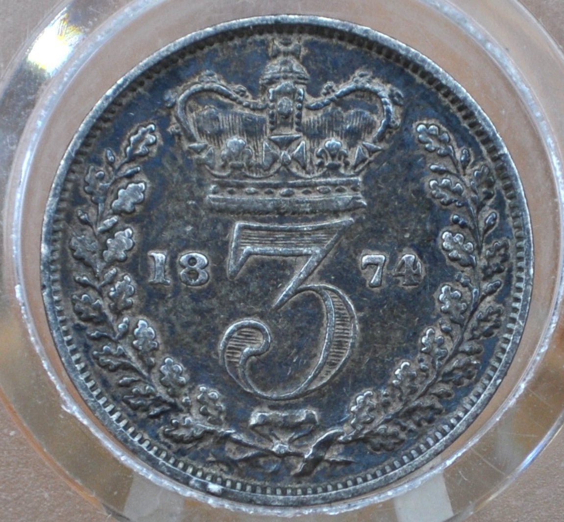 1874 スリーペンス イギリス 3 ペンス シルバー - プルーフライク