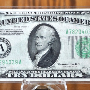 Banconota da 10 dollari del 1934 - Scegli in base al grado - Banconota da 10 dollari della Federal Reserve del 1934 - Fr#2004 - Fr#2009-B