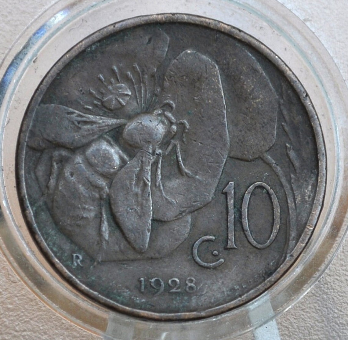 1920's 30s & 40s Italian 10 Cent Coins - Choose by Date - 1935 Italy 10 ...