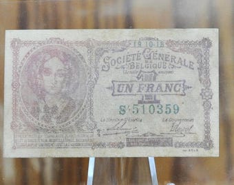ベルギー紙幣×3枚　管理1209 1940 年ベルギー国立銀行 20 フラン紙幣 - 第二次世界大戦時代の紙幣