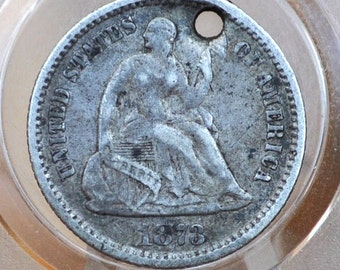 1833年キャップドバストハーフダイム - アンティークの小型銀貨（初期