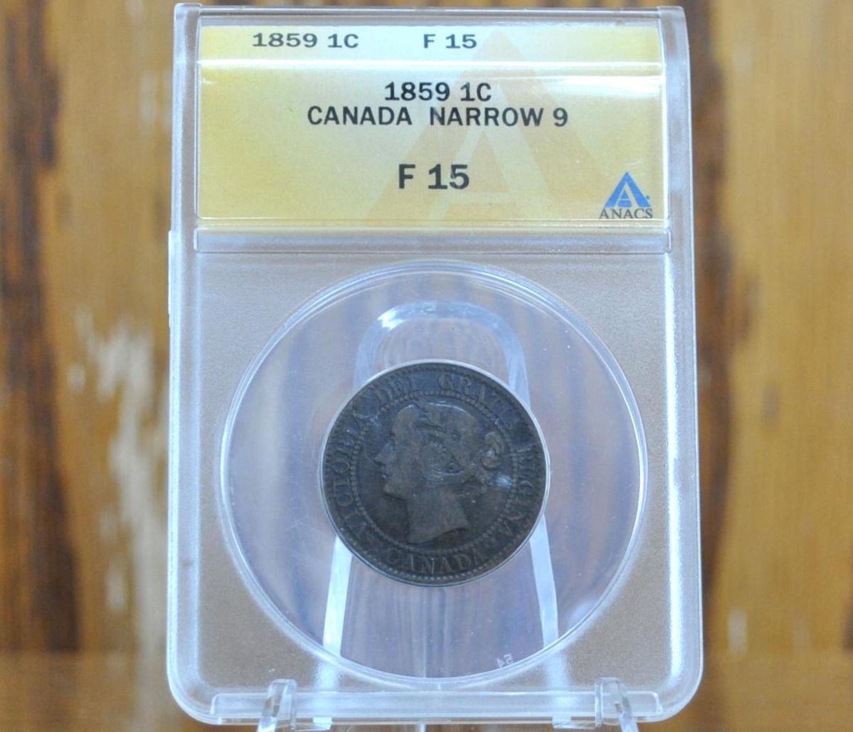 1859 Canadian Cent - Choose by Grade - Queen Victoria - 1859 Large