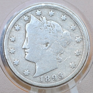 1893 V Nickel - Wählen Sie nach Grad / Zustand - 1893 Liberty Head Nickel - Philadelphia Mint - Better Date - Nickel Collection