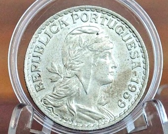 1 Escudo Portugués de 1959 - Sin circular - Diseño elegante y sencillo - Moneda portuguesa