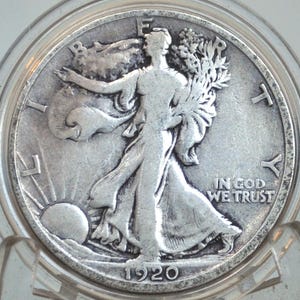 1920-D Walking Liberty Silver Half Dollar - Choose by Grade / Condition - Denver Mint 1920 D Half Dollar / 1920 D WLH, Low Mintage Date