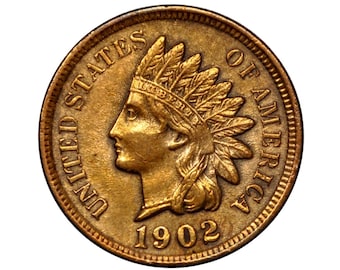 1902 インディアンヘッド ペニー 1セント US コイン 18KT イエロー 