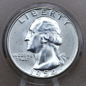 1954 P,D,S Washington Silver Quarter - Choose by Grade & Mint - San Francisco Mint - 1954 S Washington 1954S Quarter 1954 D, 1954 P Quarter