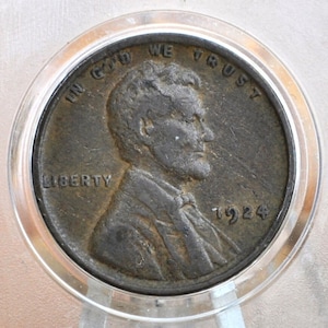 1924 Wheat Penny - VF condition - Lincoln Wheat Cent 1924