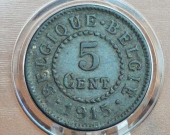 希少な 1887 年ベルギー 1 フラン銀貨 - レオポルド 2 世 - XF+ 状態