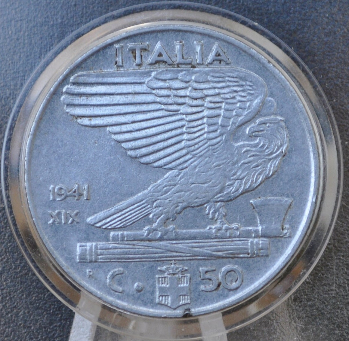 1941 Italian 50 Centesimi Coin - Victor Emmanuel III - Italy