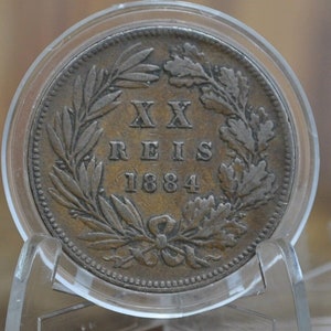 20 Reis portugais 1884 - Republica Portugesa 20 reis XX Ried 1884 - Pièce portugaise ancienne