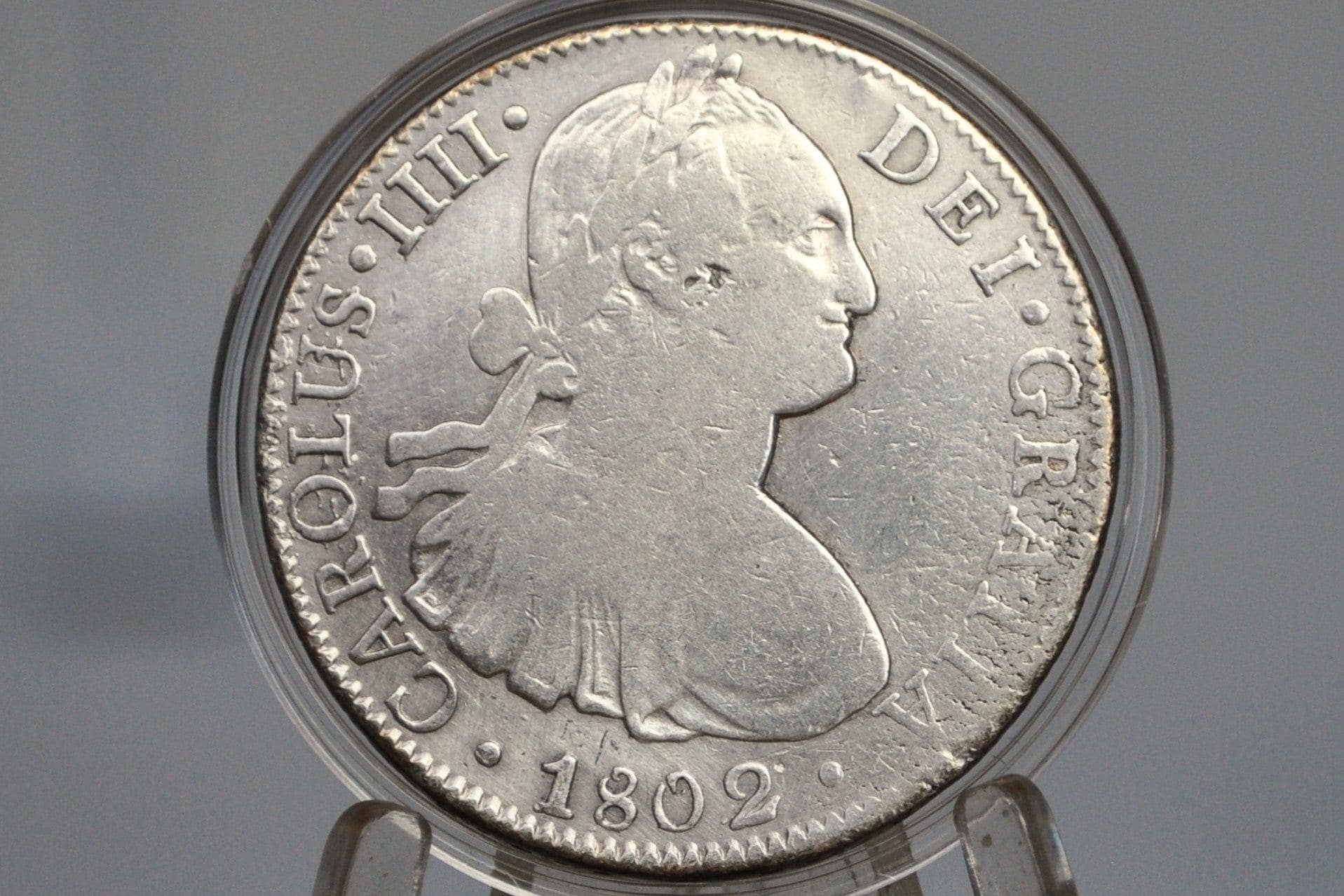 チロスケ✨️様⑧ 1802 Spanish 8 Reales, Mexico Mo Ft - VF/XF Details - Spanish