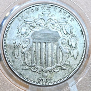 1867 Shield Nickel Without Rays - Various Conditions, Choose by Coin! - 1867 US Nickel -Shield Type Nickel 1800&#39;s- Shield Nickels