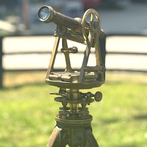 W. & L.E. Antique Surveying Instrument In Box with Stand - Surveyors Transit / Engineer Instrument set in box with stand
