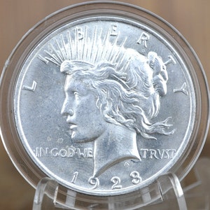 1923 Peace Silver Dollar - BU (Uncirculated) Grade / Condition - Philadelphia Mint - Silver Dollar - 1923 P Peace Dollar Silver, Authentic