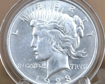 1923 Peace Silver Dollar - BU (Uncirculated) Grade / Condition - Philadelphia Mint - Silver Dollar - 1923 P Peace Dollar Silver, Authentic