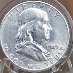 1949, P,D,S Franklin Halve Dollar - Kies op kwaliteit en nieuwstaat! - Ben Franklin, zilveren halve dollar, 1949 D halve dollar, 1949P