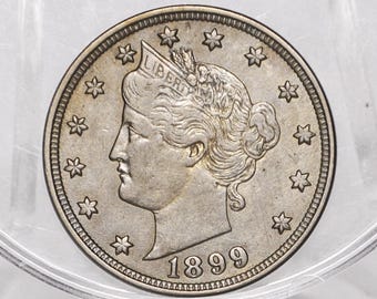 1899年 リバティヘッドVニッケル - グレード別選択 - 1899年 リバティヘッドニッケル - 「V」バックデザイン