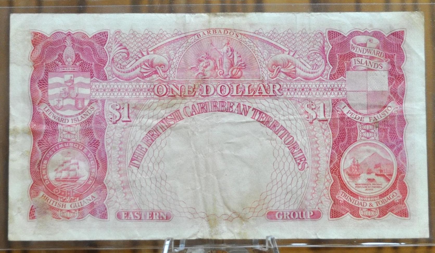 1954-56 British Caribbean Territories 1 Dollar Note - Choice of
