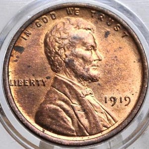 1919 P,D,S Wheat Pennies - Choose by Mint & Grade - 1919D Wheat Ear Cent 1919 S Wheat Back Penny 1919 Wheat Cent