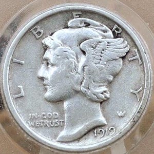 1919-S Mercury Silver Dime - Choose by Grade - San Francisco Mint - 1919 S Silver Dime Winged Liberty Head Dime 1919 S