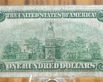 1928A 連邦準備銀行 100 ドル紙幣 - ダーク グリーン シール - シカゴ