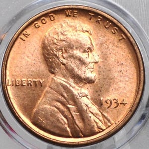 1934 Wheat Pennies, P&D Mints - Choose by Mint and Grade - 1934 Wheat Ear Cent 1934 D Wheat Back Penny 1934
