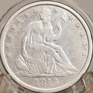 1846-O Seated Liberty Half Dollar - Fine Details, Nice Coin - 1846O Liberty Seated Silver Half Dollar - Authentic