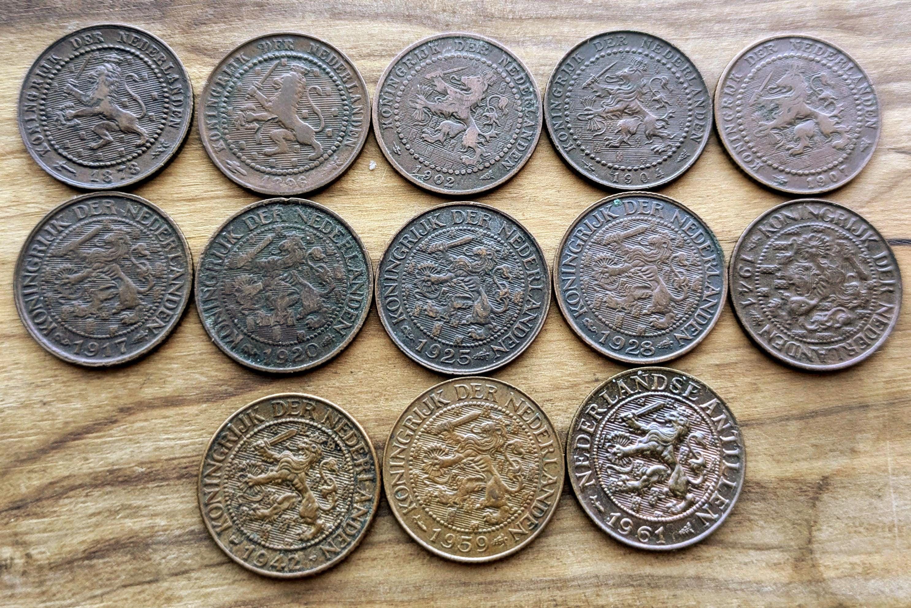 オランダのアンティーク　画像とは少し違いますがほぼ一緒 オランダ 1セント硬貨 - 状態良好 - 年代でお選びください！ - 1800