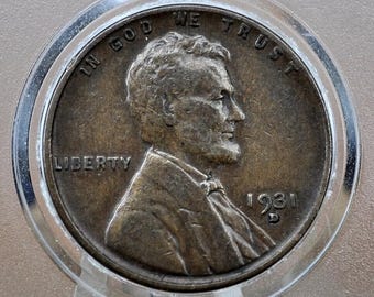 1931-D Wheat Penny - Choose by Grade - Denver Mint 1931 Wheat Ear Cent  - Semi-Key Date Wheat - Key date of the 1930's