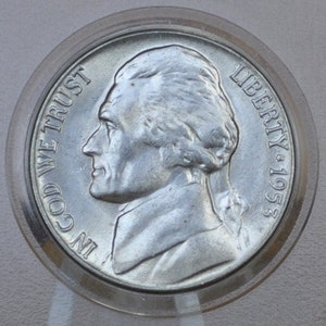1953 Jefferson Nickel, PDS, Choose by Mint Mark and Grade - Nickel 1953 S Jefferson, Nickel 1953 P Jefferson, Nickel 1953 S Jefferson