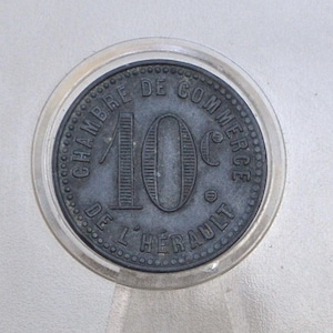 10 Centimes WW1 Emergency Coinage ND Herault Department - Ten Centimes France Coinage Emergency No Date