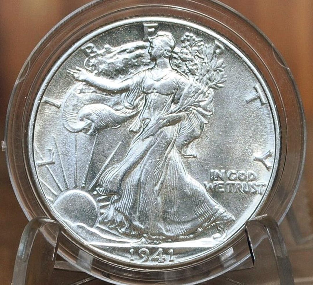 1941 Walking Liberty Silver Half Dollar - Choose by Grade - WWII Era Half-  1941 P Wlh 1941 Half Dollar - Etsy UK