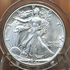 1941 Walking Liberty Silver Half Dollar - Choose by Grade - WWII Era Half- 1941 P Wlh 1941 Half Dollar