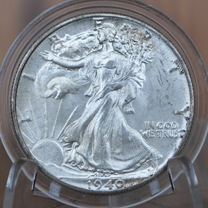 1940 Walking Liberty Silver Half Dollar - Choose by Grade / Condition - Philadelphia Mint - 1940P, 1940-P Walking Liberty 1940 WLH